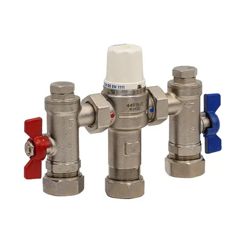 RWC Heatguard TMV2/3 Theromstatic Mixing Valve 4-in-1 - 22mm - HEAT110625