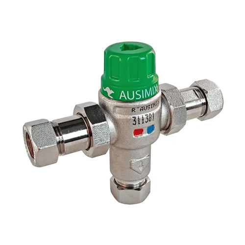 RWC Ausimix TMV3 Thermostatic Mixing Valve 2-in-1 - 22mm - HEAT110755