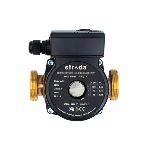 Strada Domestic Hot Water Bronze Circulation Pump - 15-60/130 - DHWB