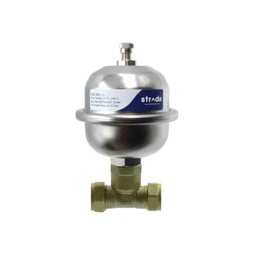 Strada Shock Arrestor - 0.16 Litre - 1/2" MBSP Complete with 15mm Compression Tee - SPSA-03
