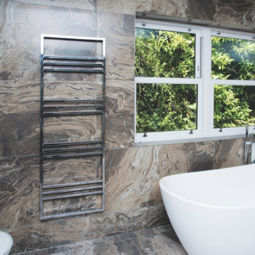Towelrads Boxford Towel Rail - 1200mm x 500mm - Chrome - 128026