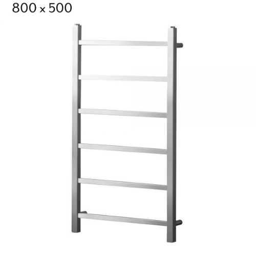 Towelrads Diva Dry Electric Towel Rail - 800mm x 500mm - Brushed Stainless Steel - 231010
