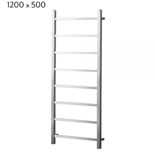 Towelrads Diva Dry Electric Towel Rail - 1200mm x 500mm - Brushed Stainless Steel - 231011