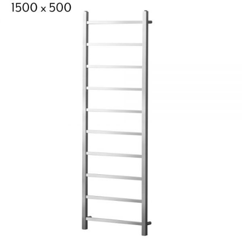Towelrads Diva Dry Electric Towel Rail - 1500mm x 500mm - Brushed Stainless Steel - 231012