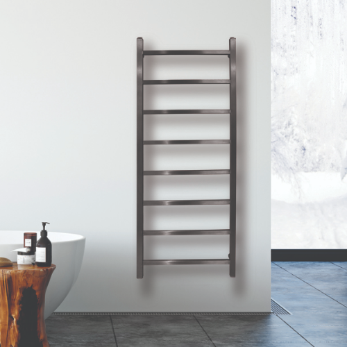 Towelrads Diva Dry Electric Towel Rail - 800mm x 500mm - Brushed Black Chrome - 231019