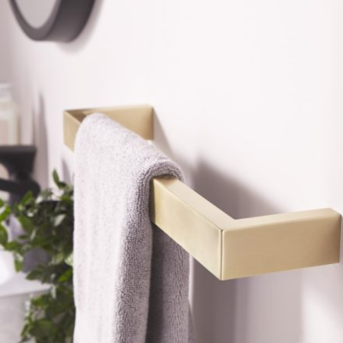 Towelrads Elcot Electric Towel Bar - 630mm - Brushed Brass - 488108