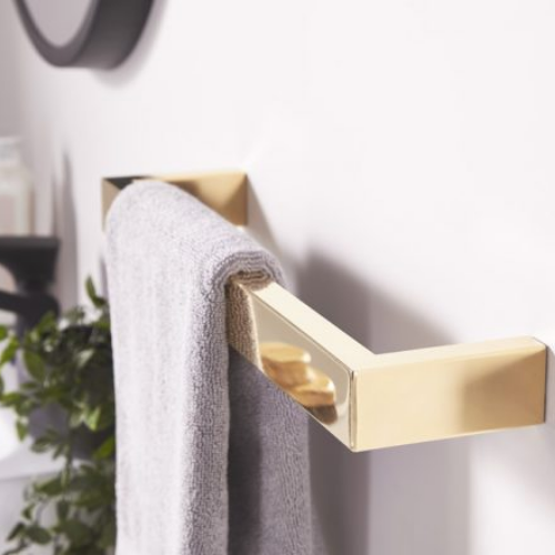 Towelrads Elcot Electric Towel Bar - 630mm - Polished Brass - 488110