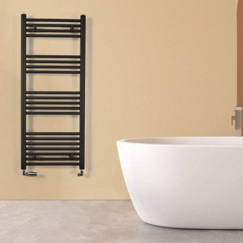 Towelrads Independent Towel Rail - 1800mm x 600mm - Black - 210105