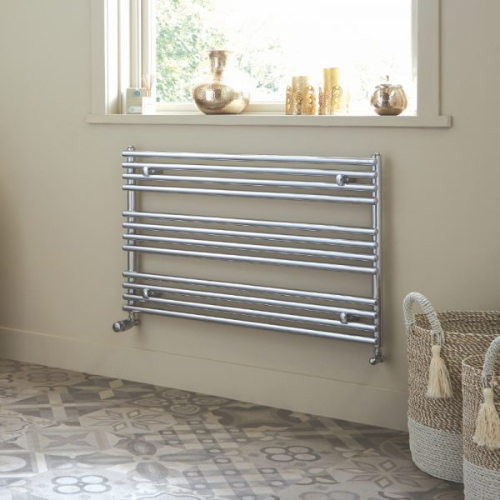 Towelrads Iridio Horizontal Towel Rail - 600mm x 1000mm - Chrome - 120970