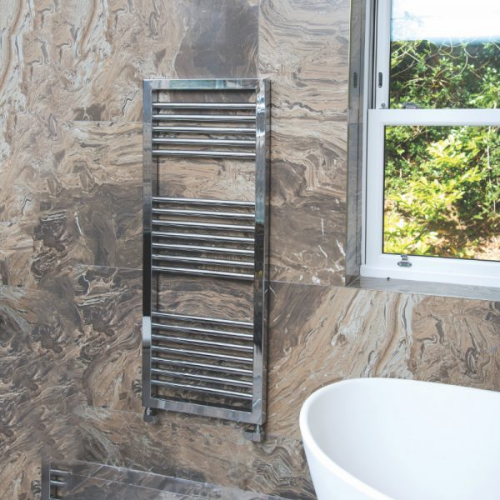 Towelrads Lambourn Towel Rail - 900mm x 500mm - Chrome - 128013