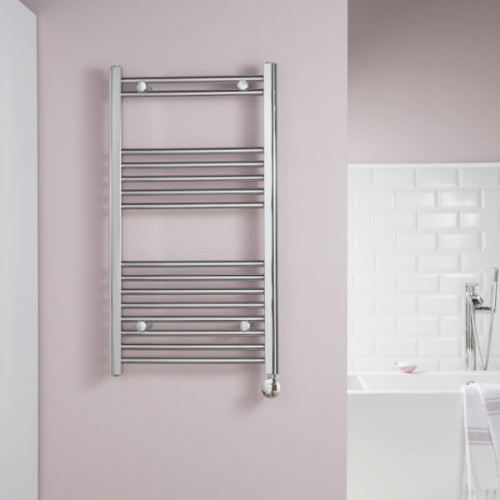 Towelrads McCarthy 43° Regulated Electric Towel Rail - 550mm x 500mm - Chrome - 121019
