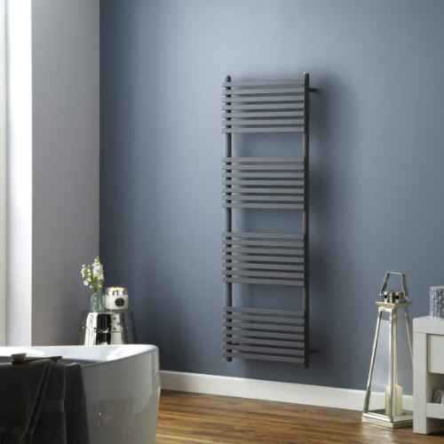 Towelrads Oxfordshire Towel Rail - 1500mm x 500mm - Anthracite (Textured) - 120959