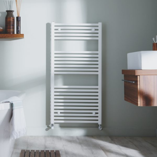 Towelrads Pisa Straight Towel Rail - 800mm x 450mm - White - 160002