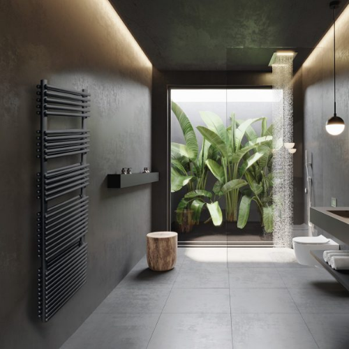 Towelrads Pisa Plus Towel Rail - 1500mm x 600mm - Anthracite - 170057