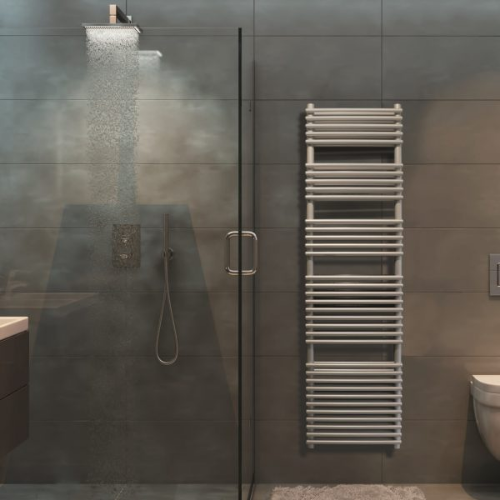 Towelrads Pisa Plus Towel Rail - 1200mm x 400mm - White - 170046