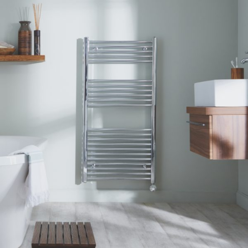 Towelrads Richmond Electric Thermostatic Towel Rail - 1186mm x 450mm - Chrome - 136008