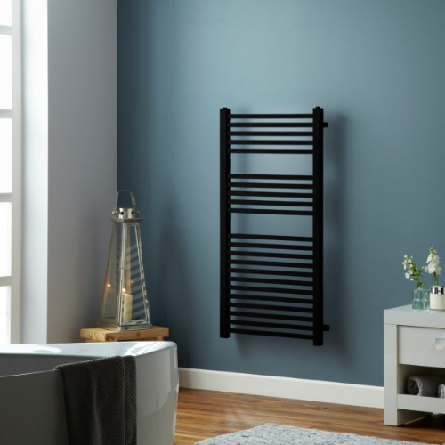 Towelrads Square Towel Rail - 800mm x 450mm - Black - 210020