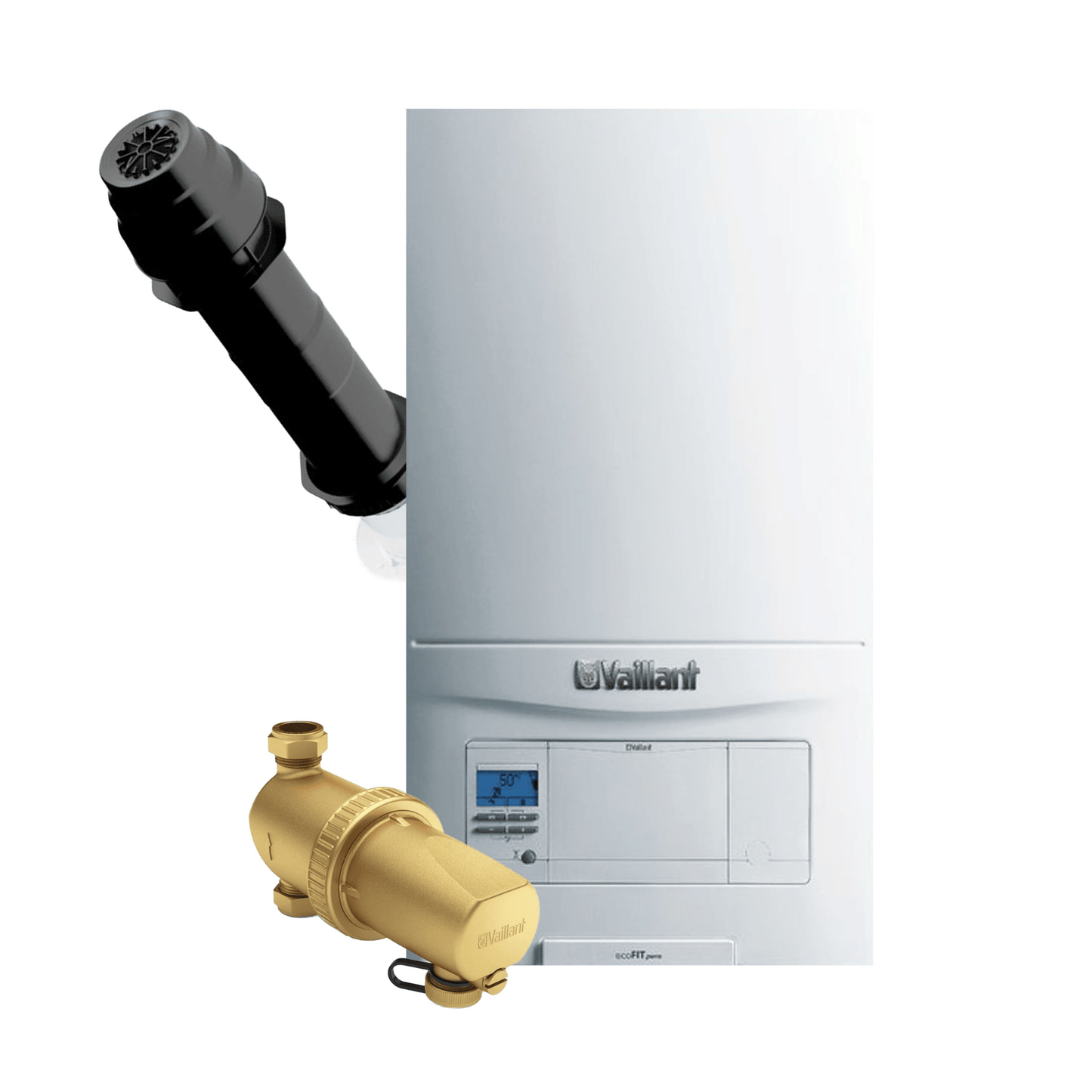 Vaillant ecoFIT pure 835 - Combi Boiler with Vertical Flue & Advance Filter - 0010020391 + 0020223472 + 0010035819