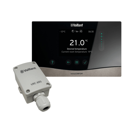 Vaillant VRC720 sensoCOMFORT Wired Multi-Zone Room Thermostat with Outdoor Sensor - 0010036819