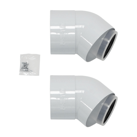 Vaillant 45 Degree Flue Bends - Pack of 2 - 80/125 - 303211