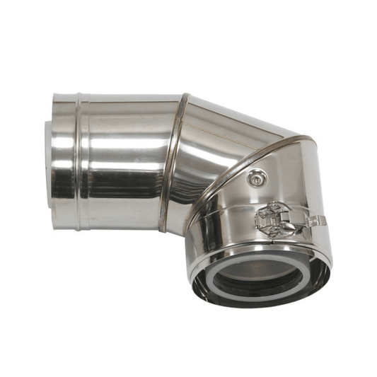 Vaillant 87 Degree Plume Bend - 80/125 - Stainless Steel Facade - 0020042756
