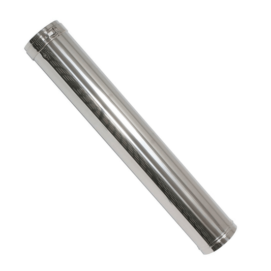 Vaillant Plume Extension - 80/125 - 1m - Stainless Steel Facade - 0020042754