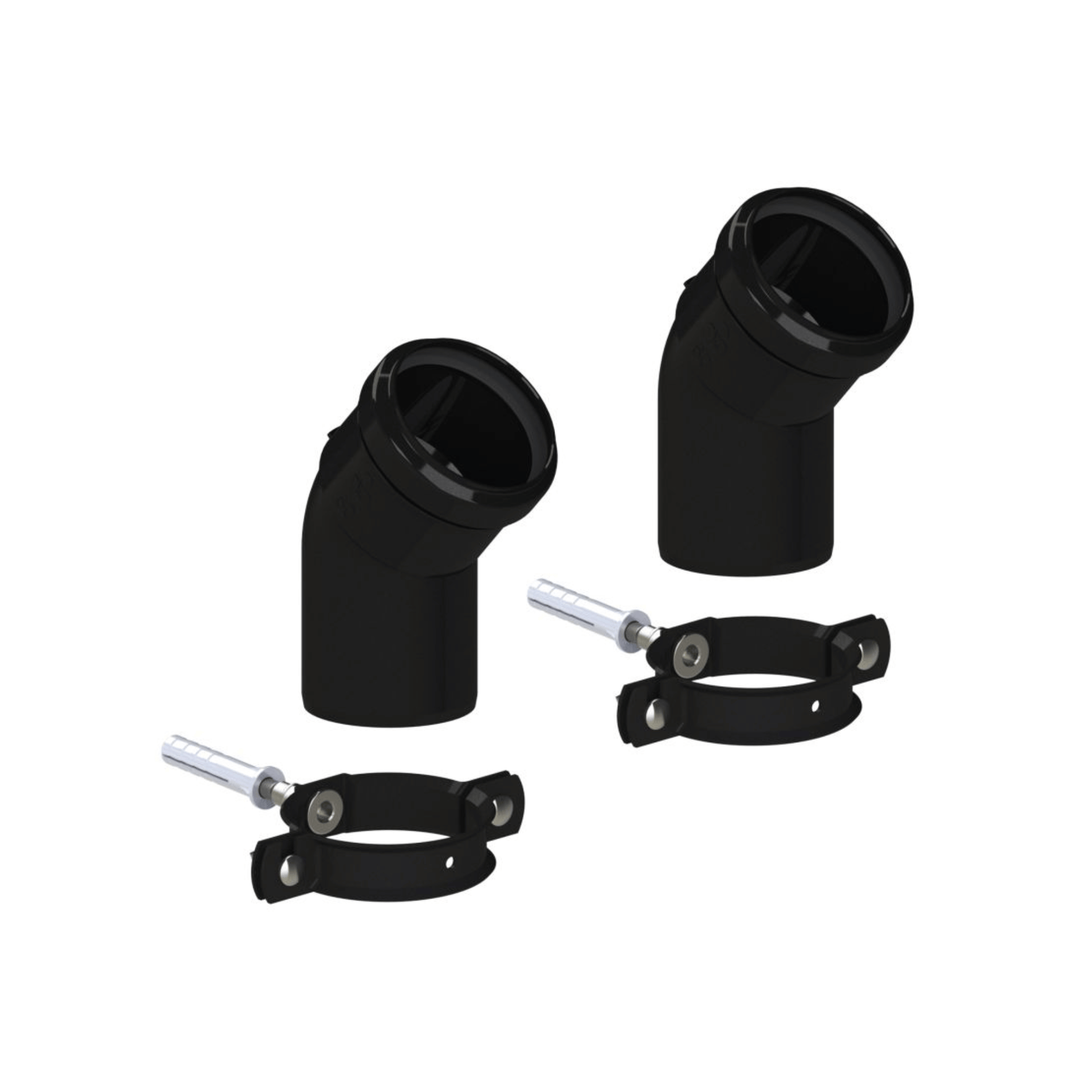 Vaillant 45 Degree Plume Elbow - Pair - Black - 0010039358
