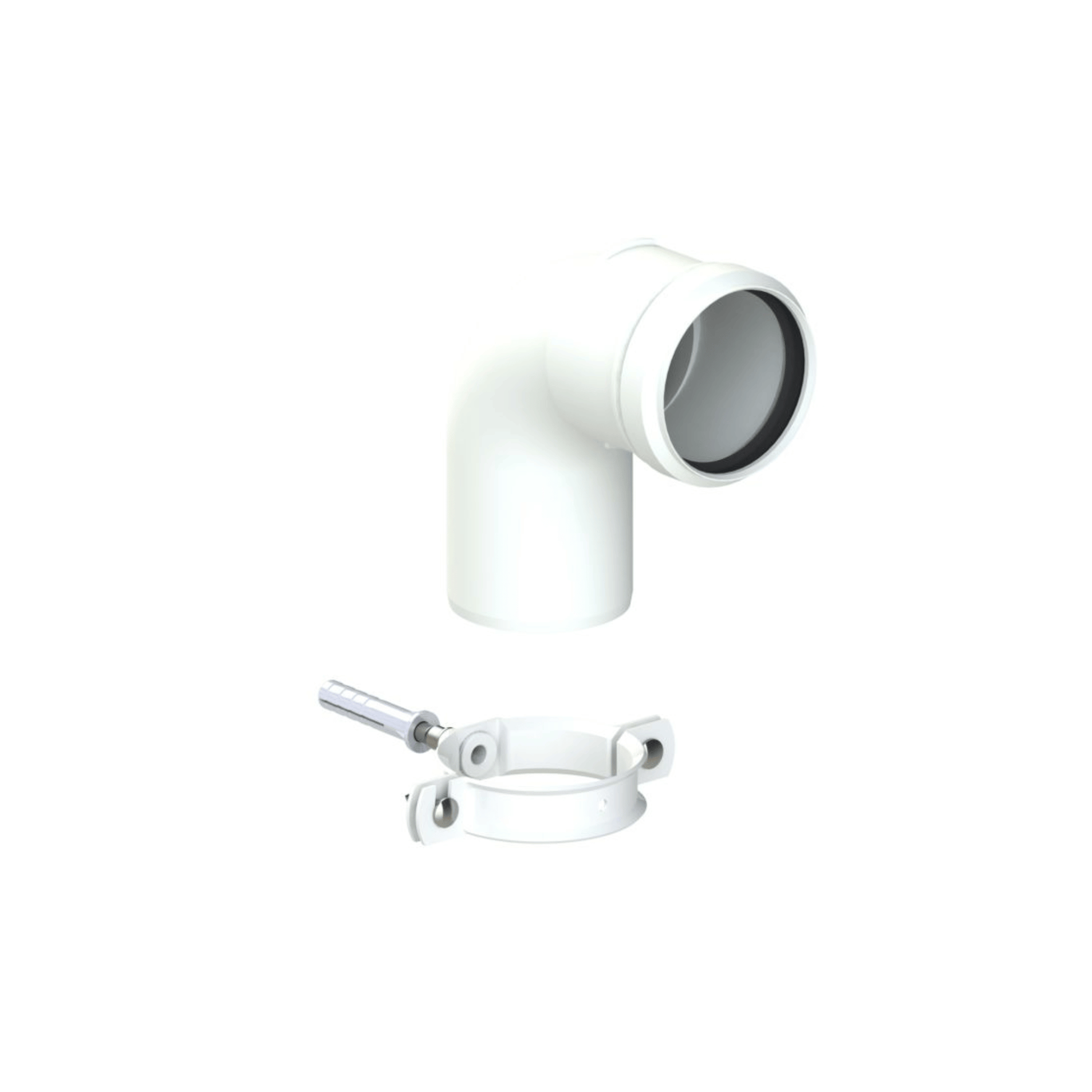 Vaillant 87 Degree Plume Elbow - White - 0010039356