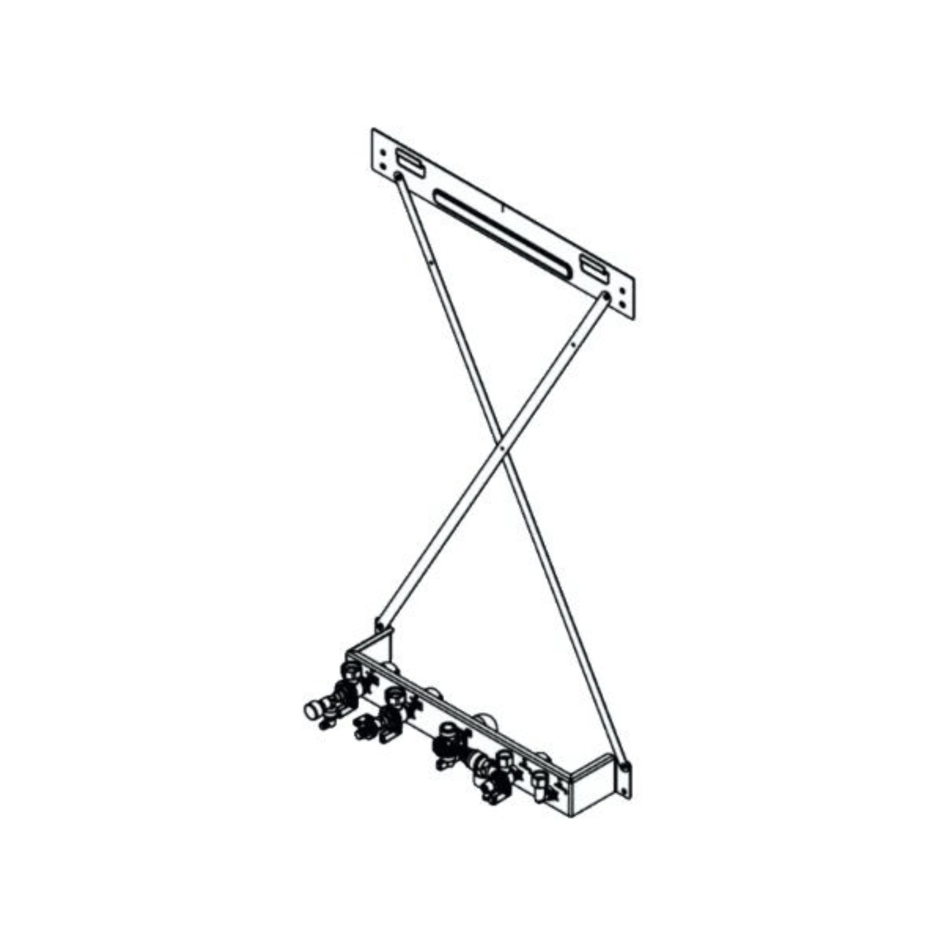 Viessmann Vitodens 111-W Combi Boiler PlusBus Surface Mounting Pre-Plumbing Jig - 7780272