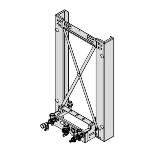 Viessmann System Boiler PlusBus Spacing Frame with Valves - 90mm Clearance - ZK04308