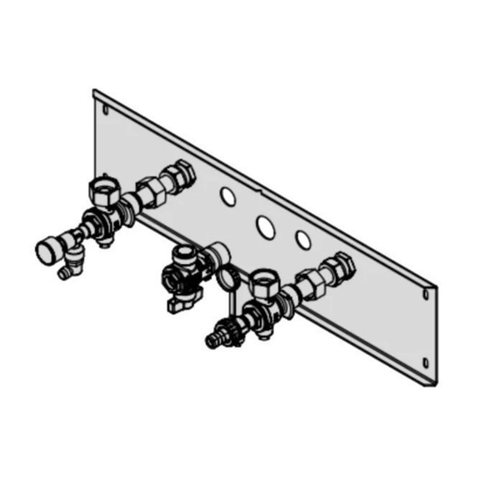 Viessmann Vitodens 200-W System Boiler Flush Mounting Valves / Fittings Pack c/w Backplate for Stud Walls - ZK04670
