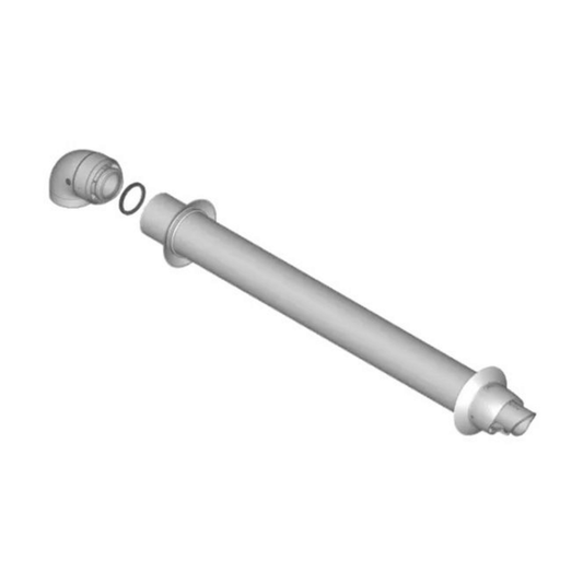 Viessmann Standard Horizontal Flue Kit with Reduced Height Flue Elbow - 60/100 - 1m - 7946886