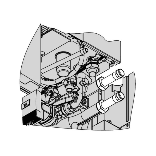 Viessmann 1 1/2" Connection Pipe Set for Left/Right Install - for 200-W 120-150kW - 7748331
