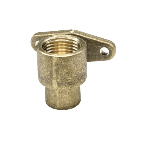 Brass - Straight Wallplate Adaptor - 15mm x 1/2"