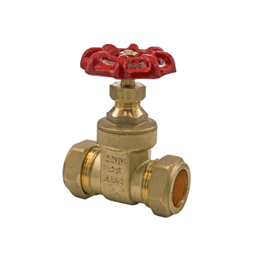 Brass - Gate Valve - BS5154 - Compression - 35mm - WRAS Approved