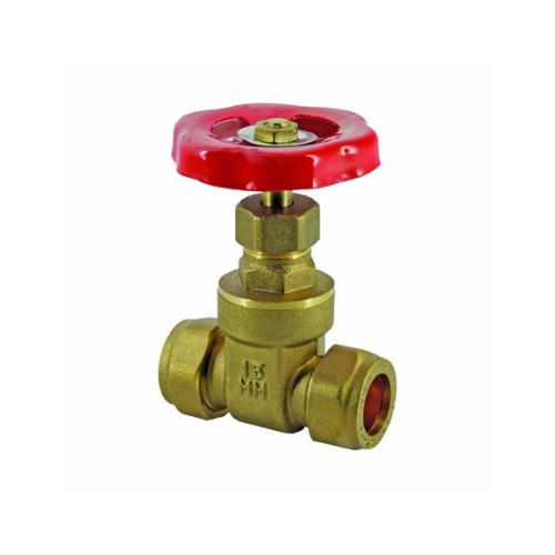 Brass - Gate Valve - Compression - 15mm - WRAS Approved