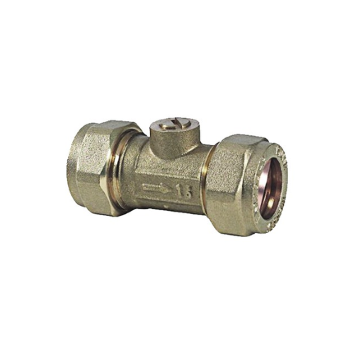 Brass - Heavy Pattern - Isolation Valve - 15mm - WRAS Approved