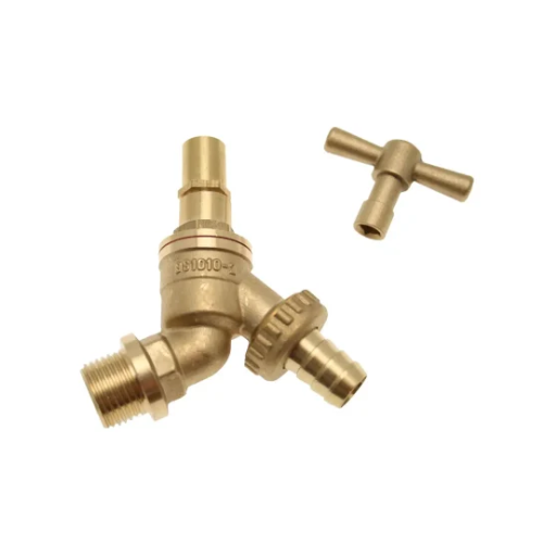 Brass - Hose Union Bib Tap Lockshield with Key