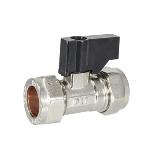 Brass Chrome Plated - Isolation Valve with Lever - 15mm - WRAS Approved