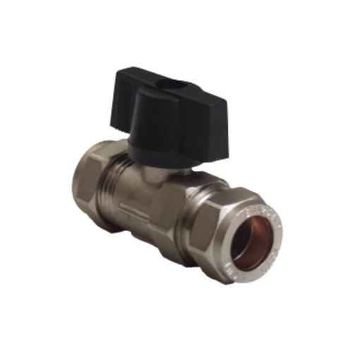 Brass Chrome Plated - Isolation Valve with Lever - 22mm