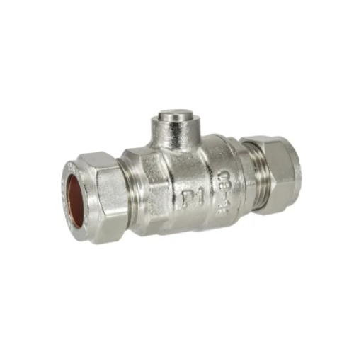 Brass Chrome Plated - Full Flow Isolation Valve - 15mm - WRAS Approved
