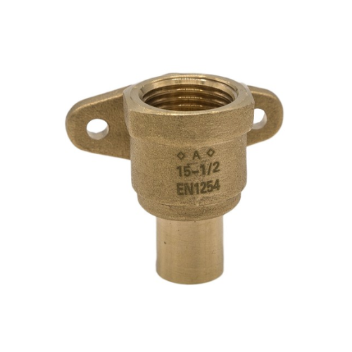 End Feed - Straight Backplate Adaptor - 15mm x 1/2"