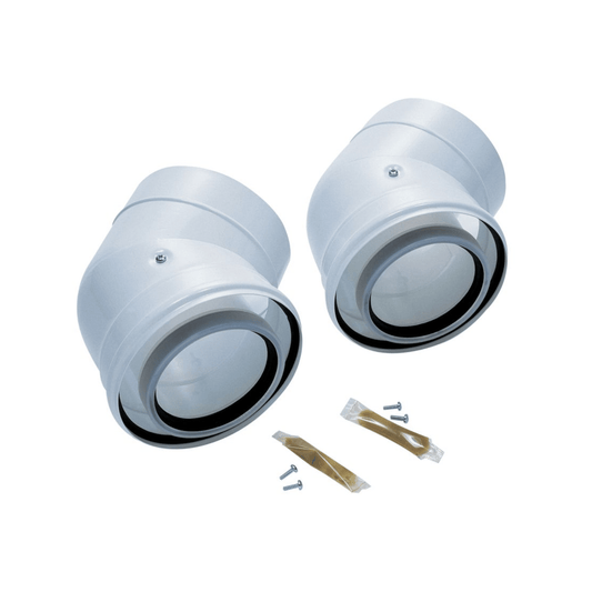 Worcester Oilfit 45 Degree Flue Bends - Pair - 100/150 - 7716190047