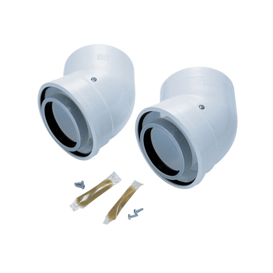 Worcester Oilfit 45 Degree Flue Bends - Pair - 80/125 - 7716190035