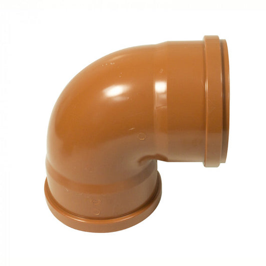 FloPlast 160mm Underground Drainage - Double Socket Bend 87.5° - 6D561