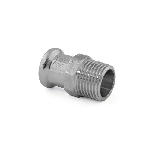 Chrome Copper Water - M-Profile - Press Fit - Male Iron Coupling - 15mm x 3/4"