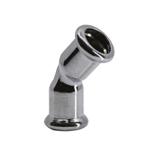 Chrome Copper Water - M-Profile - Press Fit - Obtuse Bend - 15mm