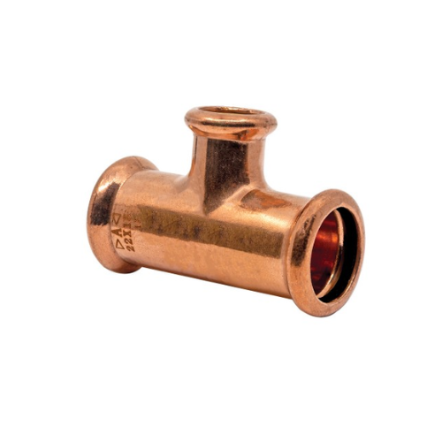 Copper Water - M-Profile - Press Fit - Branch Reducing Tee - 22mm x 22mm x 15mm