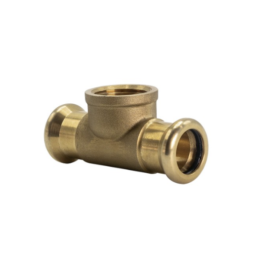 Copper Water - M-Profile - Press Fit - Female Iron Branch Tee - 22mm x 22mm x 1/2"