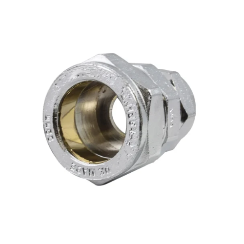 Chrome Plated Compression - Reducing Coupling - 22mm x 15mm